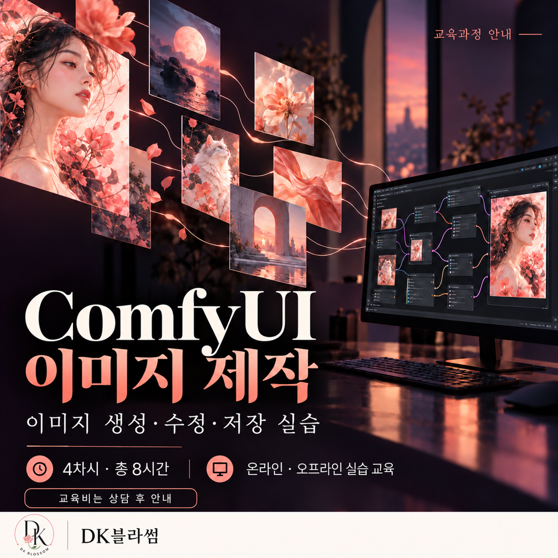 ComfyUI 이미지 제작 8시간 단기 실습 교육 안내